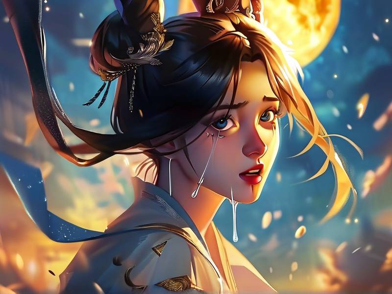 最新王者荣耀嫦娥翻白眼流眼泪流口水图片表情图